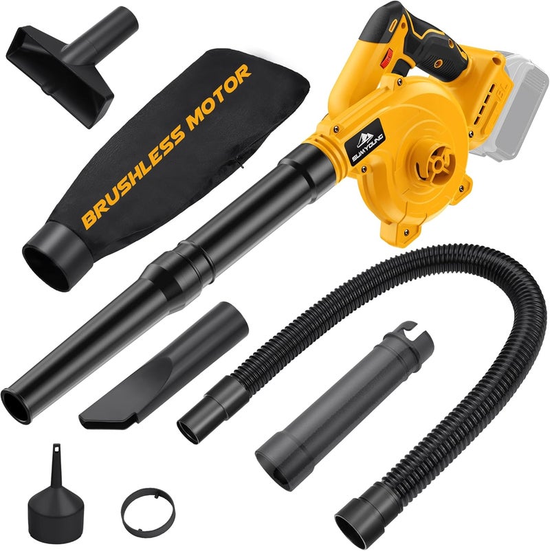 SUMYOUNG Cordless Leaf Blower for Dewalt 20V Max Battery,Electric Jobsite Air Blower with Brushless Motor,6 Variable Speed Up to 180MPH,2-in-1 Handle Electric Blower and Vacuum Cleaner(Battery Not Included) - Image 1